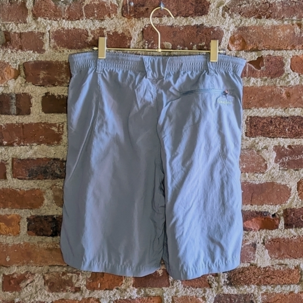 Patagonia XS Light Sage Green Fly Fishing Logo Shorts